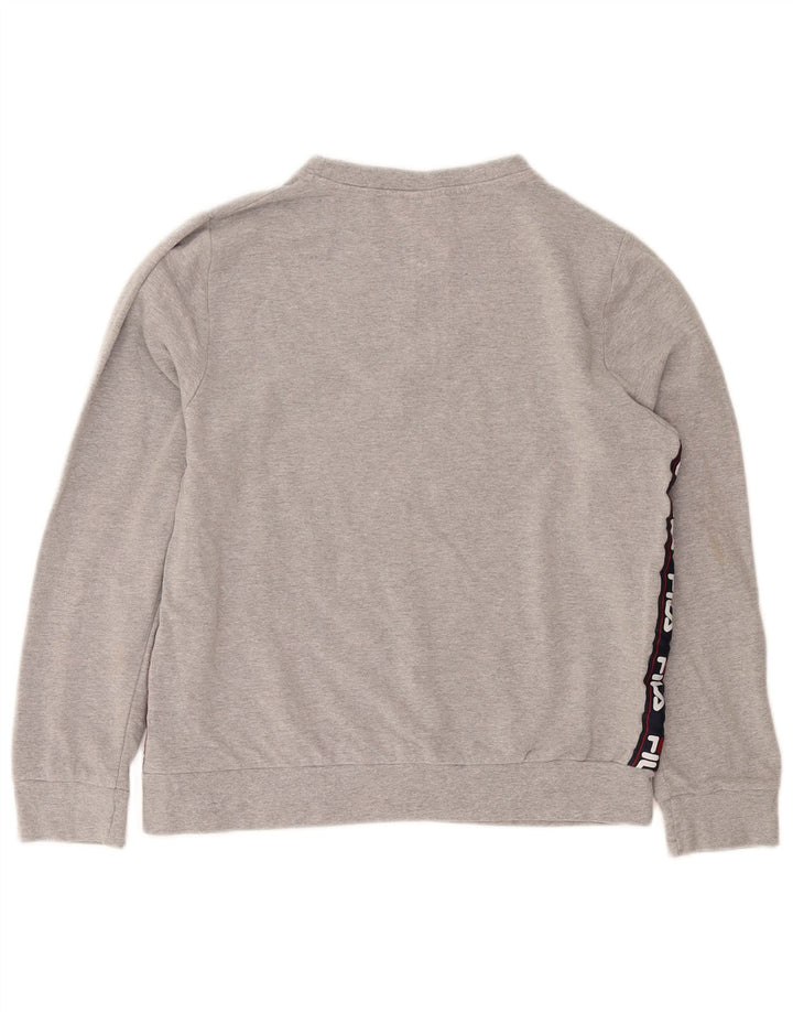 Γυναικεία γραφική φούτερ Fila Jumper UK 16 Large Grey Cotton
