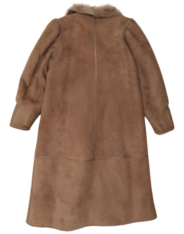Vintage Γυναικείο Παλτό Shearling IT 42 Μεσαίο Καφέ