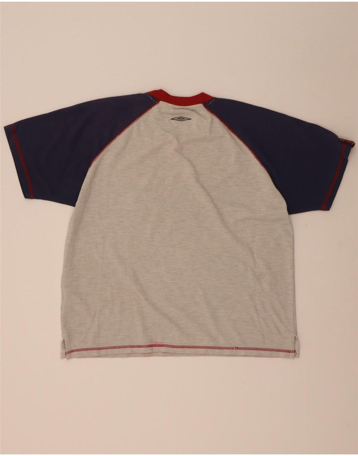 Ανδρικό γραφικό T-Shirt Umbro Top Large Grey Colourblock Πολυεστέρας