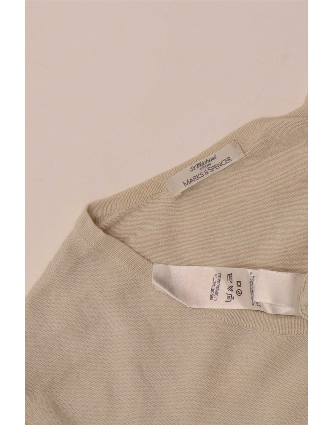 Marks & Spencer Ανδρικό τοπ μακρυμάνικο XL μπεζ βαμβακερό