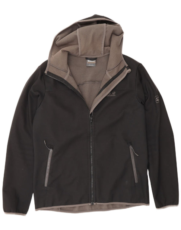 Ανδρικό μπουφάν με κουκούλα Jack Wolfskin UK 36/38 Medium Black Sports