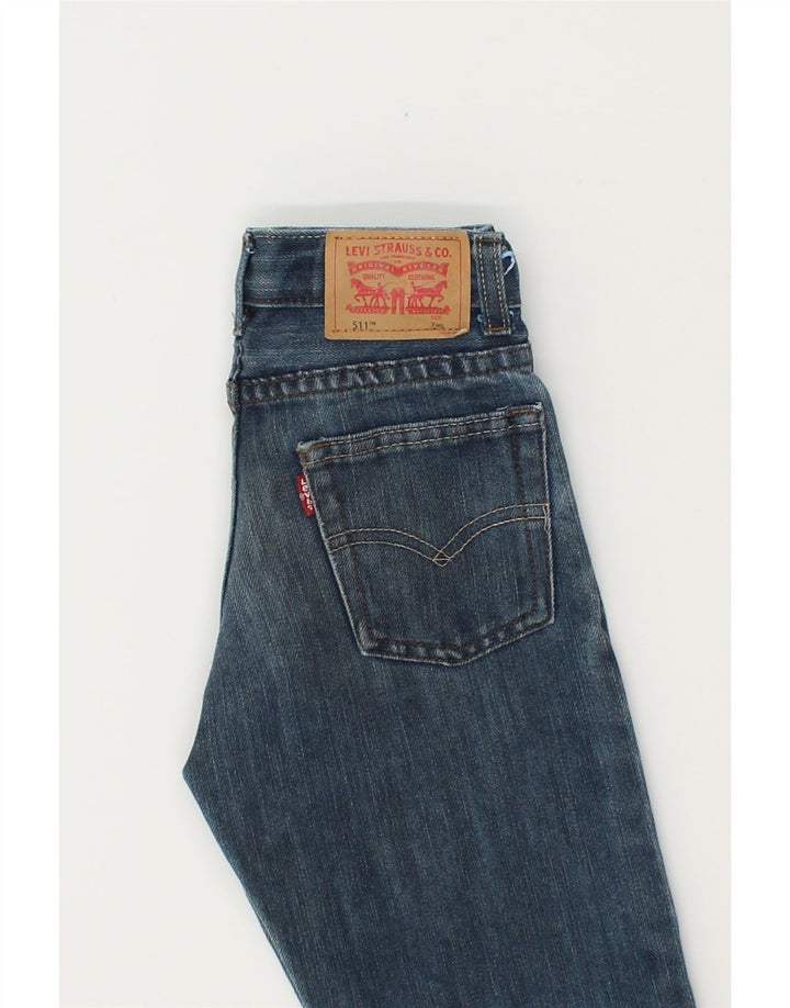 LEVI'S Boys 511 Slim Jeans 6-7 Years W20 L21 Blue Cotton Vintage Levi's and Second-Hand Levi's from Messina Hembry 