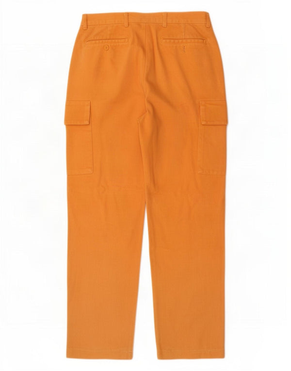 Benetton Ανδρικό ίσιο παντελόνι Cargo IT 48 Medium W30 L30 Πορτοκαλί βαμβακερό