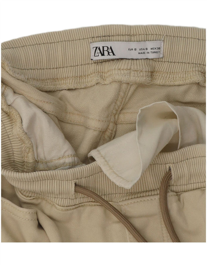 Zara Ανδρικό σορτς Cargo Small W30 Μπεζ Βαμβακερό