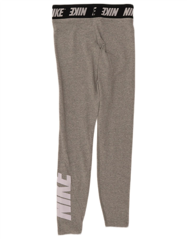 Γυναικεία γραφικά κολάν NIKE UK 8 Small Grey Cotton