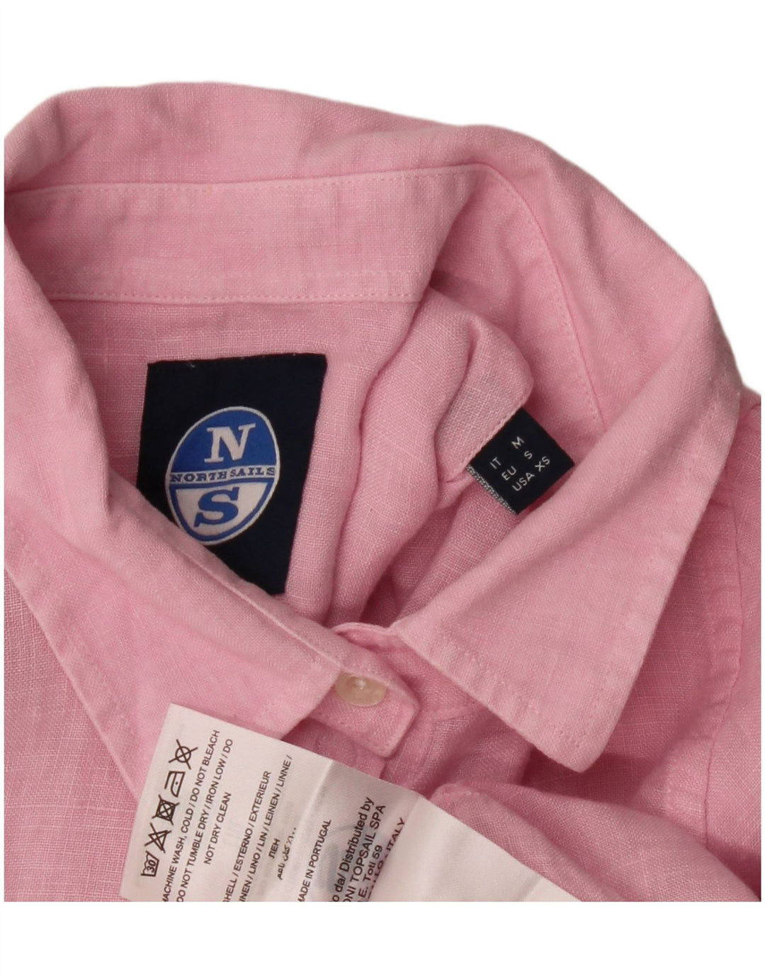 North Sails Γυναικείο κοντομάνικο πουκάμισο UK 14 Medium Pink Λινό