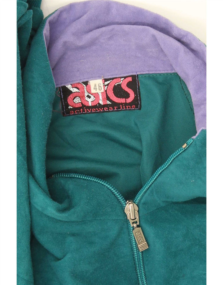 Γυναικεία αθλητική φόρμα Asics Top Jacket IT 46 Large Green Colourblock Retro