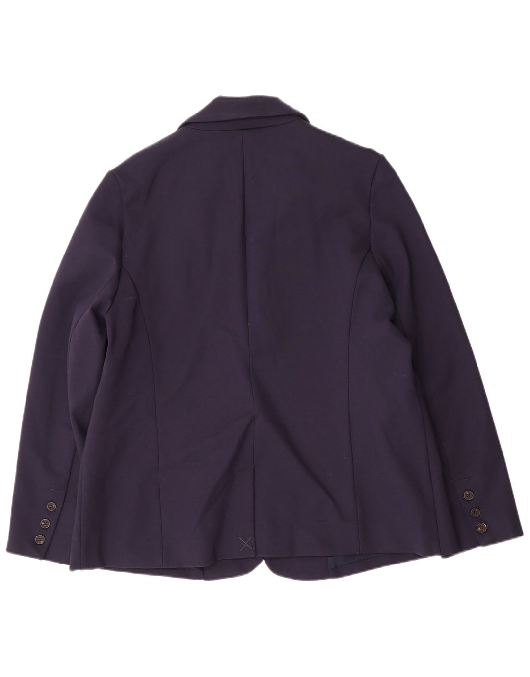 Crew Clothing Γυναικείο μπουφάν σακάκι με 2 κουμπιά UK 16 Large Navy Blue Viscose