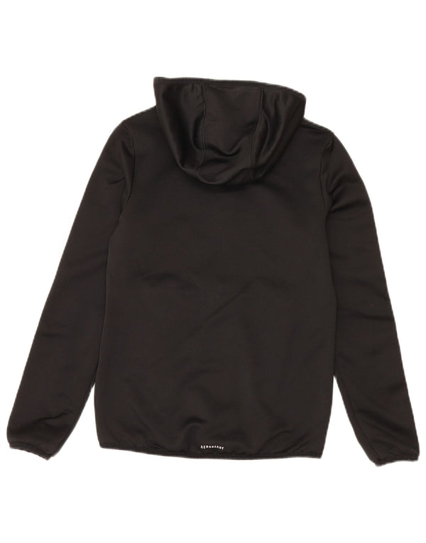 Adidas Boys Zip Hoodie πουλόβερ 9-10 ετών Μαύρο