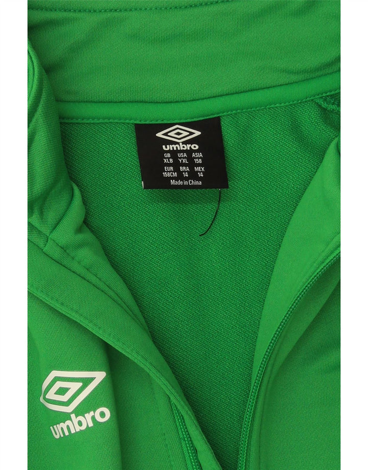 Μπουφάν Umbro Boys Graphic αθλητική φόρμα 13-14 ετών XL πράσινο πολυεστέρα