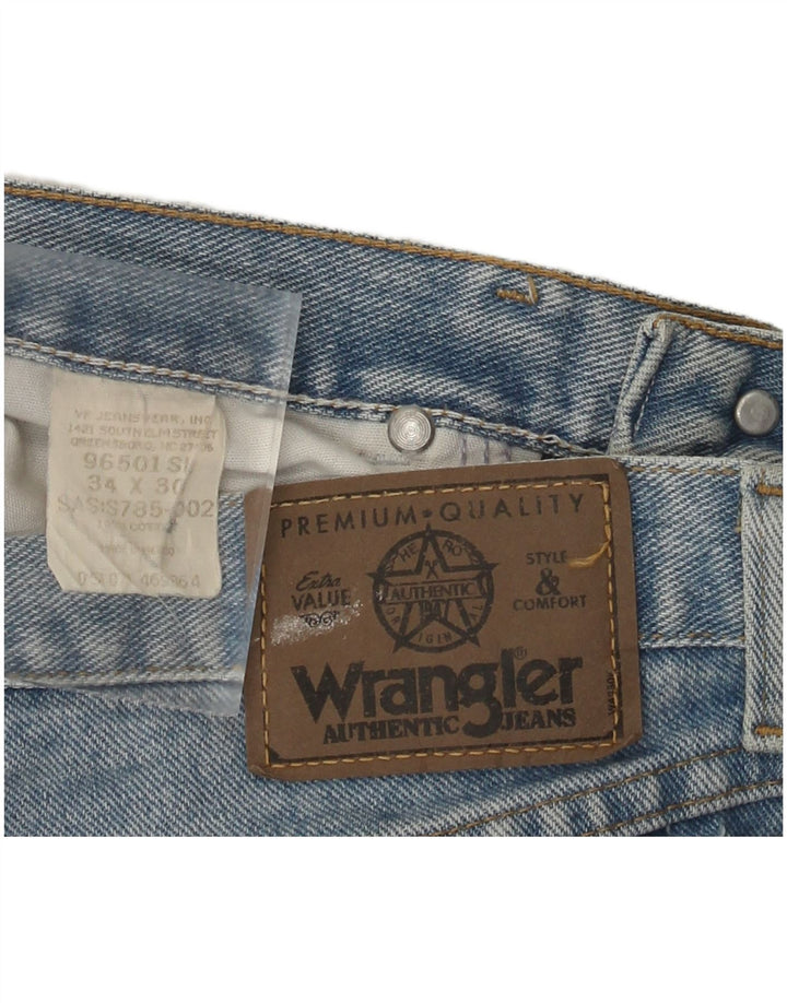Ανδρικό τζιν Wrangler ίσιο W34 L30 Μπλε βαμβακερό