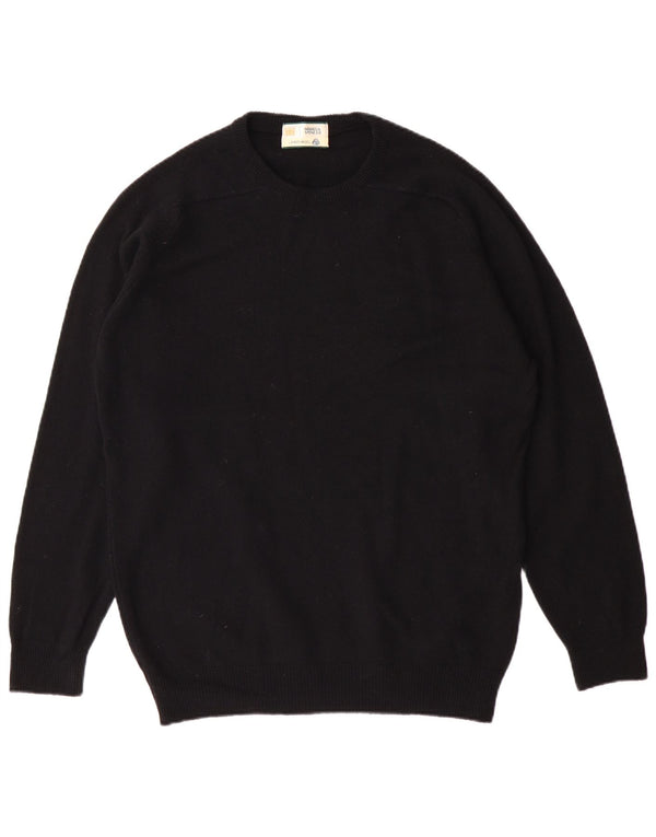 Marks & Spencer Mens Crew Neck Jumper Sweater Small Black Lambswool