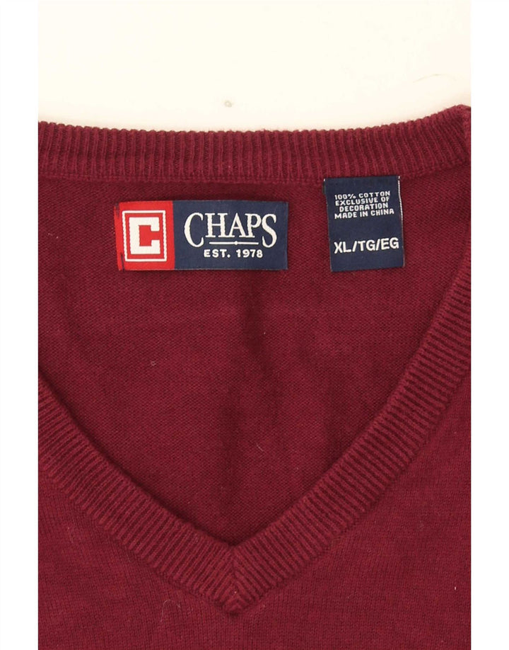 Chaps Ανδρικό γιλέκο Tank Top XL Βουργουνδί Βαμβακερό