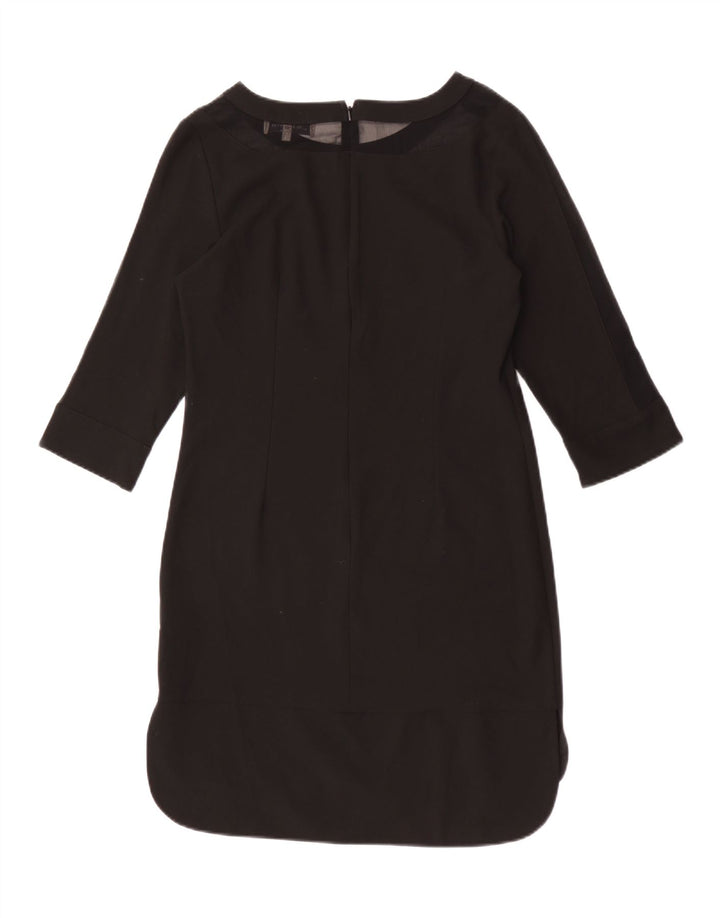 Marks & Spencer Γυναικείο φόρεμα 3/4 Sleeve Shift UK 10 Small Black Polyester