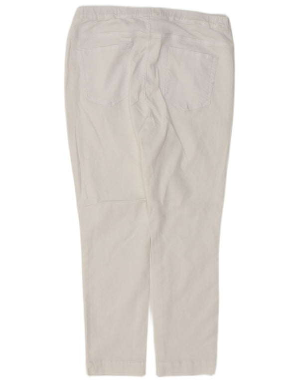 WHITE STUFF Womens Capri Jegging Jeans UK 14 Large W32 L25 White Cotton