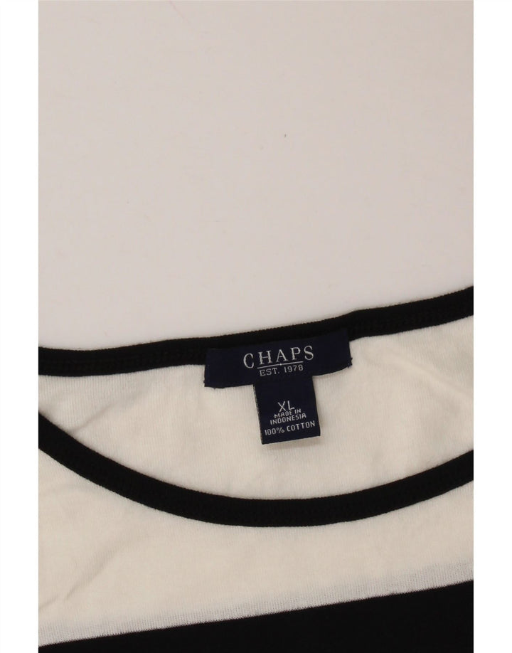 CHAPS Γυναικείο Γιλέκο UK 18 XL Λευκό βαμβακερό ριγέ