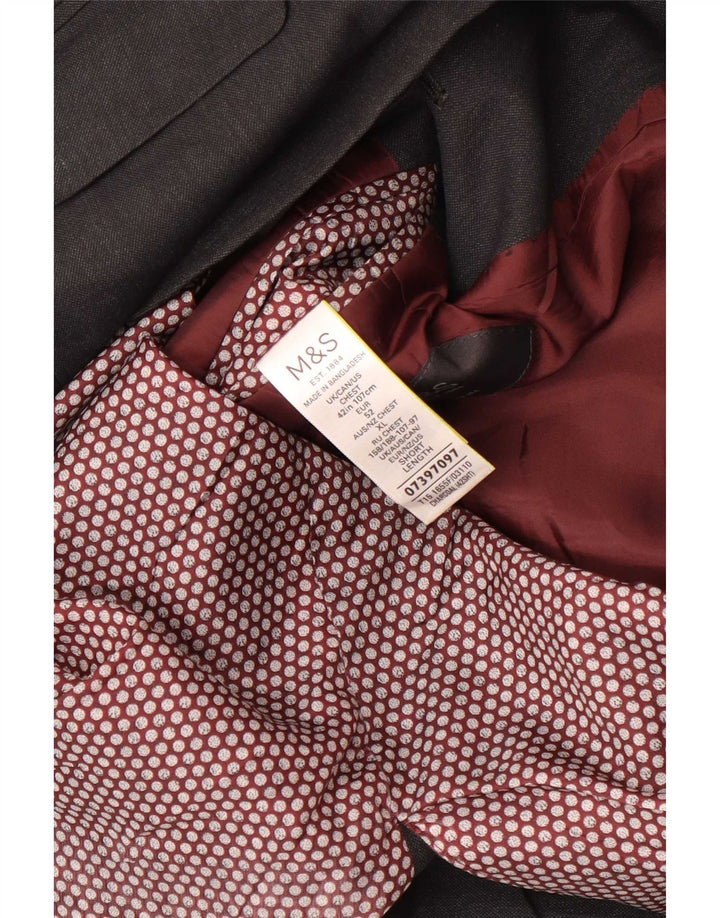 Marks & Spencer Ανδρικό μπουφάν blazer UK 42 Large Grey Polyester