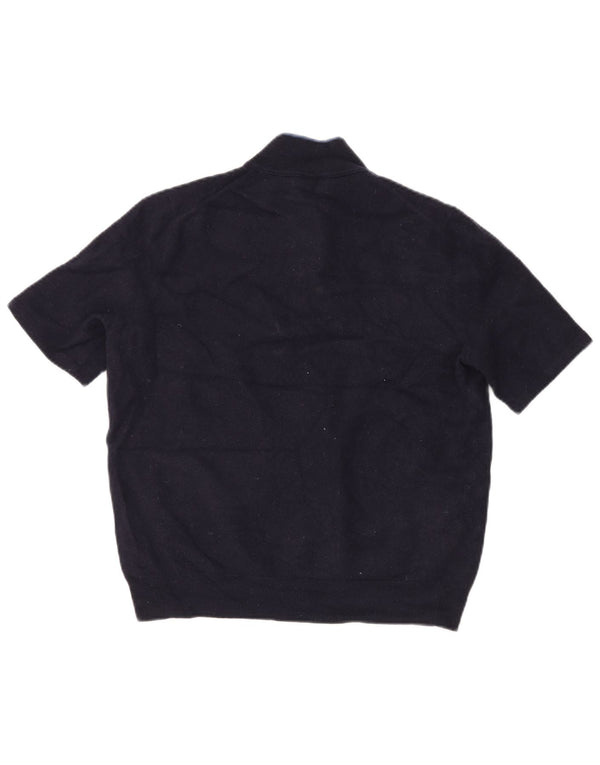 Γυναικείο πουλόβερ με φερμουάρ Hugo Boss UK 20 2XL Navy Blue Virgin Wool