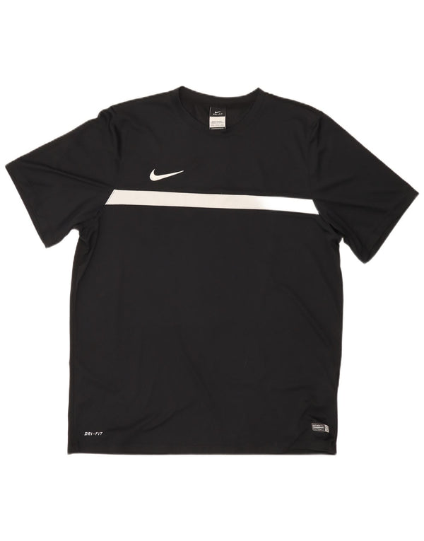 Ανδρικό T-Shirt Nike Dri Fit Top 2XL Μαύρο Colourblock Πολυεστέρας