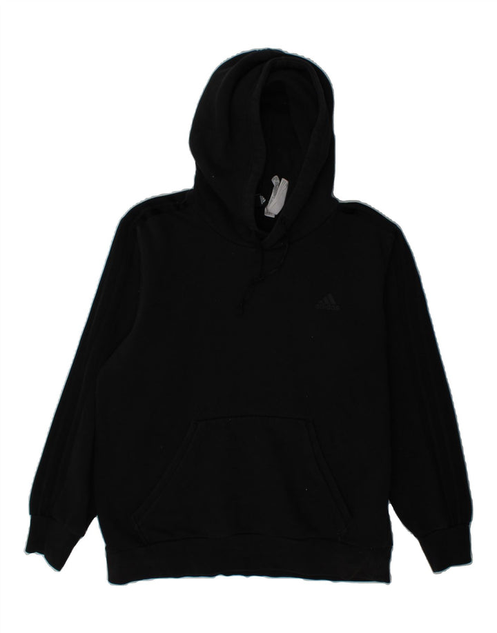 ADIDAS Mens Hoodie Jumper Large Black Cotton Vintage Adidas and Second-Hand Adidas from Messina Hembry 