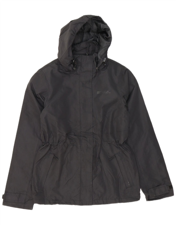 Mountain Warehouse Γυναικείο μπουφάν βροχής με κουκούλα UK 6 XS μαύρο πολυεστέρα