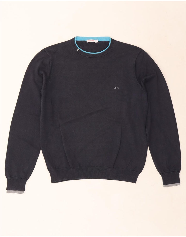 Ανδρικό πουλόβερ Sun68 Crew Neck Jumper Μικρό Navy Blue από βαμβάκι