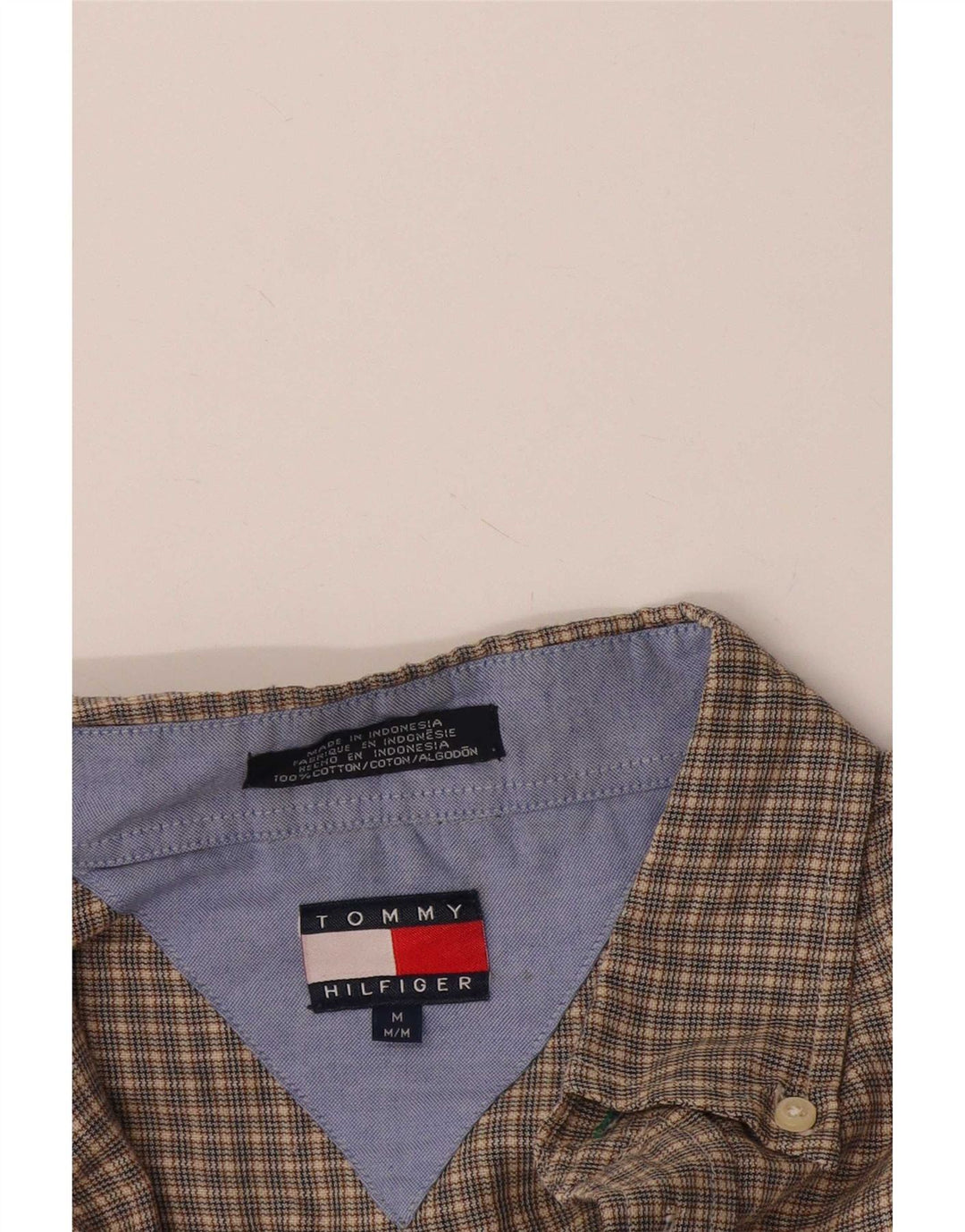 Ανδρικό πουκάμισο Tommy Hilfiger, μεσαίο καφέ βαμβακερό