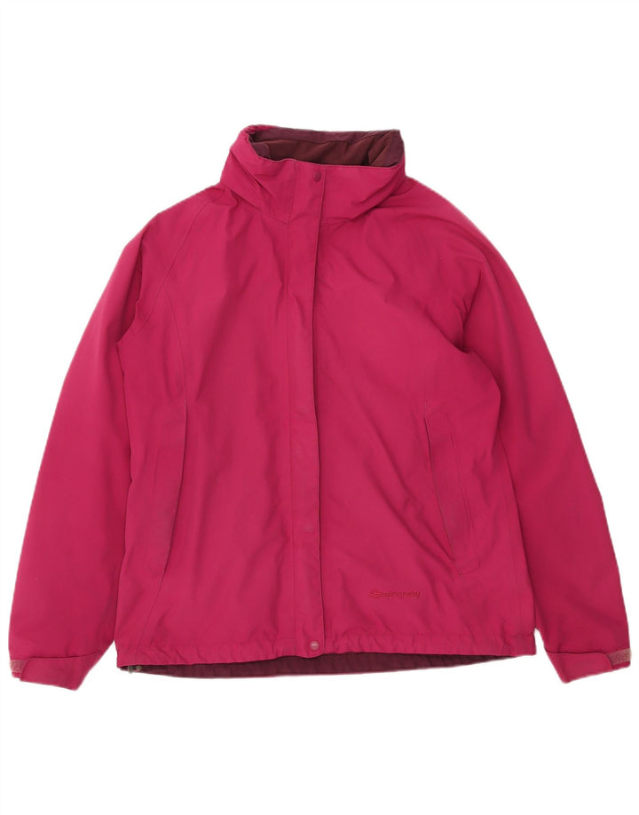 Sprayway Γυναικείο μπουφάν βροχής με κουκούλα UK 12 Medium Pink Polyester