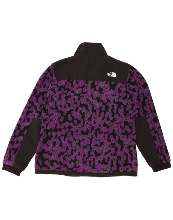 THE NORTH FACE Γυναικείο Fleece Jacket UK 16 Large Purple Animal Print