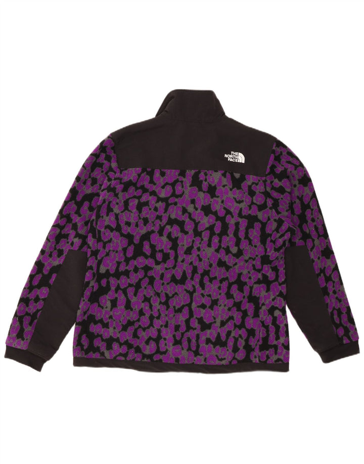THE NORTH FACE Γυναικείο Fleece Jacket UK 16 Large Purple Animal Print