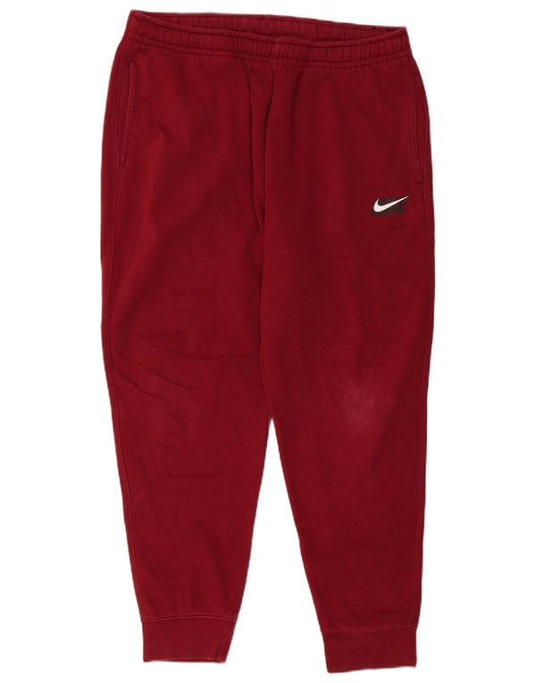 Ανδρικές φόρμες NIKE Παντελόνια Joggers XL Βουργουνδίας Βαμβακερά
