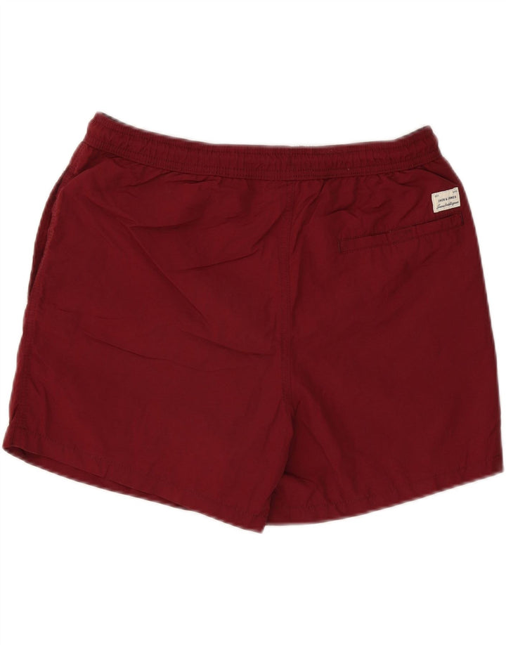 Jack & Jones Ανδρικό γραφικό σορτς κολύμβησης μεγάλο μπορντό πολυεστέρα