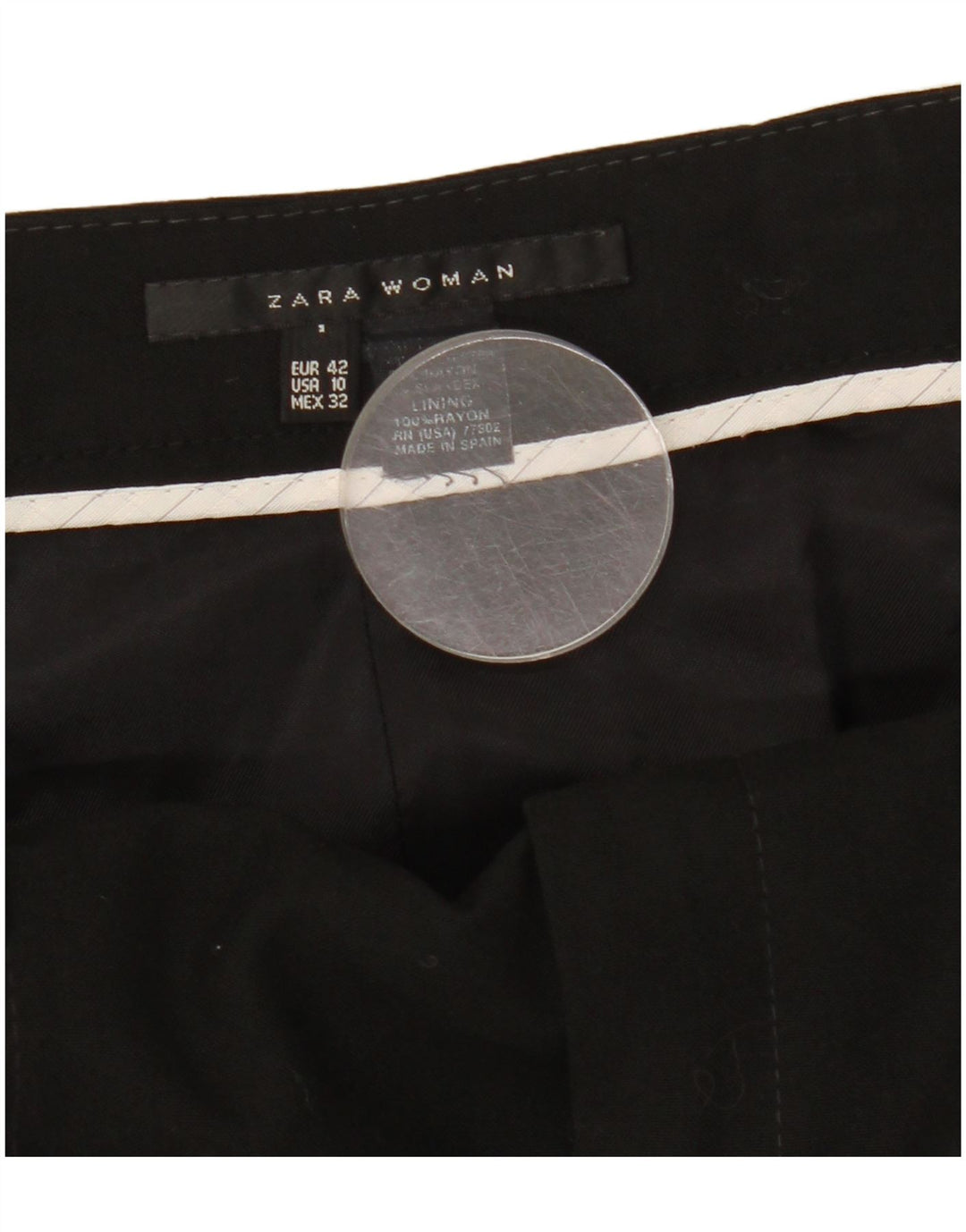 Zara Γυναικεία φούστα A-Line EU 42 Large W32 Black Rayon