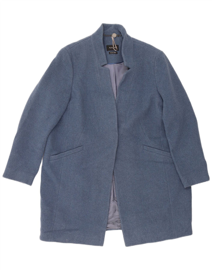 Marks & Spencer Γυναικείο Αυτόγραφο Ανοιχτό Πανωφόρι UK 18 XL Μπλε Μαλλί