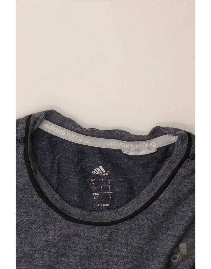 Ανδρικό T-shirt Adidas Running Top Small Navy Blue ριγέ