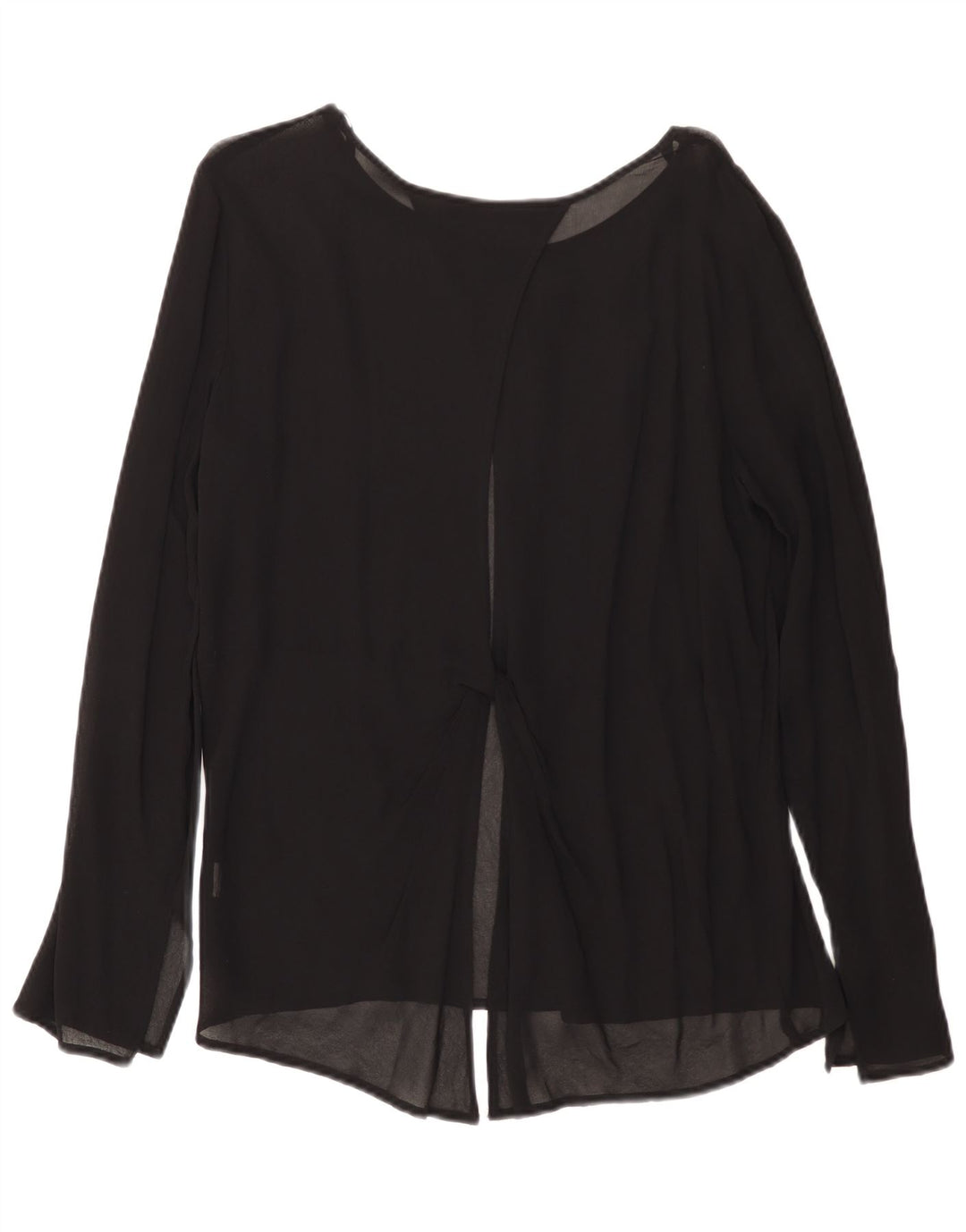 Zara Γυναικεία μακρυμάνικη μπλούζα τοπ UK 14 Large Black