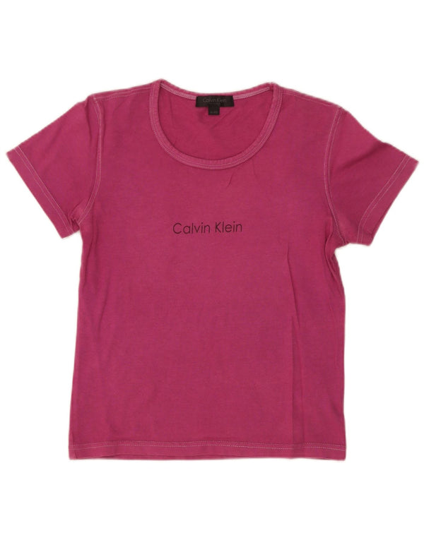 Γυναικείο γραφικό μπλουζάκι Calvin Klein Top US 4 Small ροζ βαμβακερό