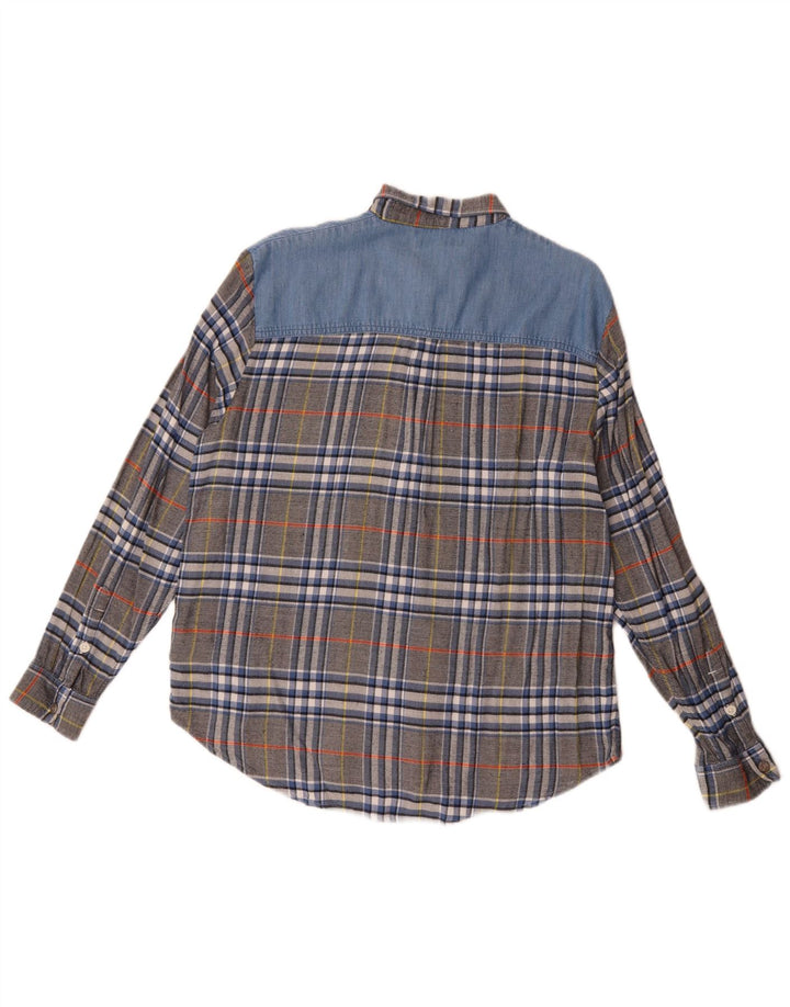 Γυναικείο πουκάμισο Lee Flannel UK 16 Μεγάλη γκρι καρό βισκόζη