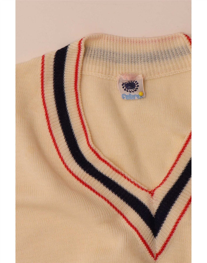 Vintage ανδρικό γιλέκο Tank Top Μικρό μπεζ ακρυλικό