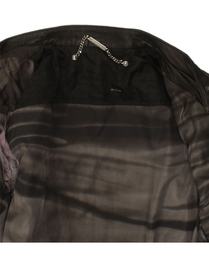 BARBARA BUI Womens Biker Jacket IT 42 Medium Black Lambskin Vintage Barbara Bui and Second-Hand Barbara Bui from Messina Hembry 