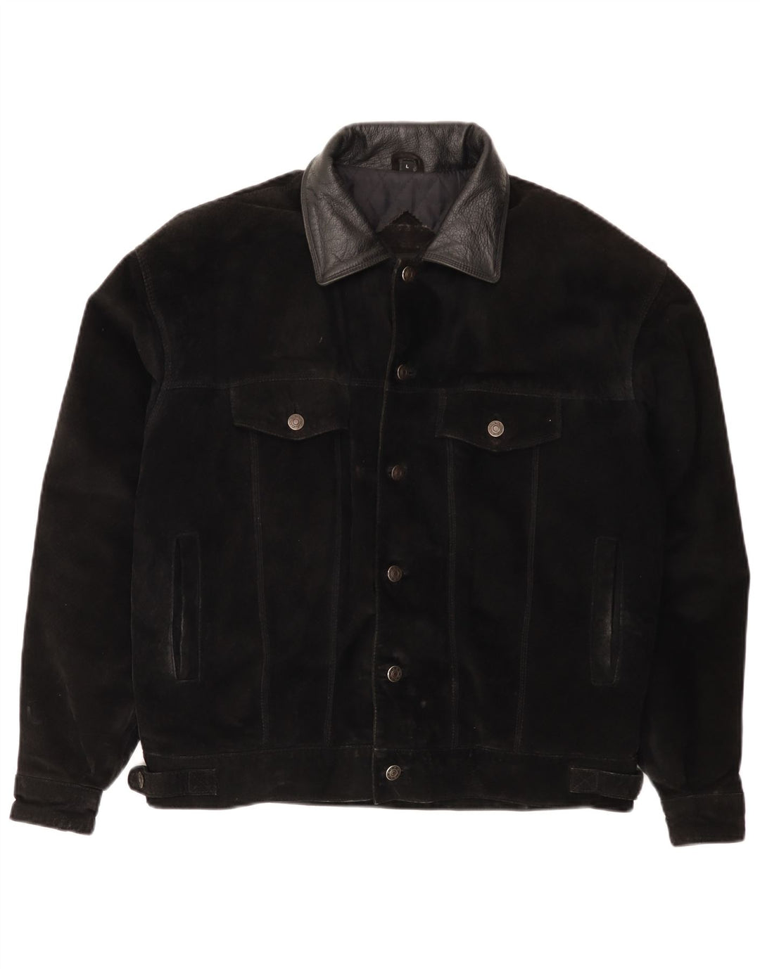 Ανδρικό Suede Jacket U.S. Posse Skins UK 40 μεγάλο μαύρο δέρμα