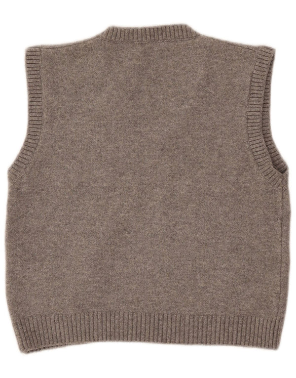 Zara Womens Crop Vest Tank Top UK 14 Large Grey Polyester