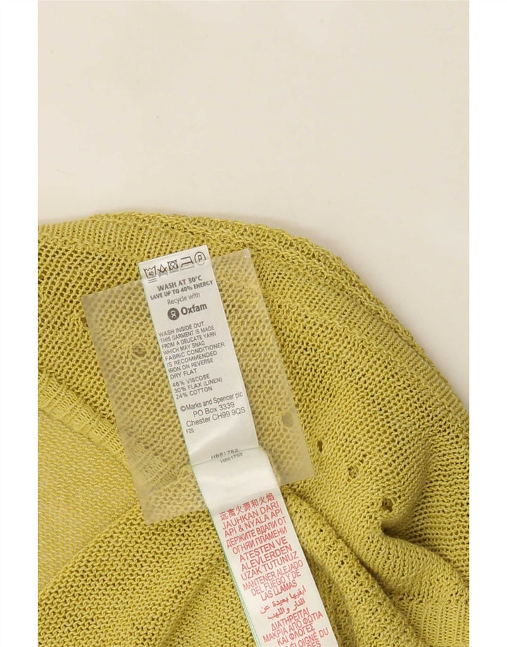 Marks & Spencer Γυναικείο ανοιχτό πουλόβερ ζακέτα UK 16 μεγάλη πράσινη βισκόζη
