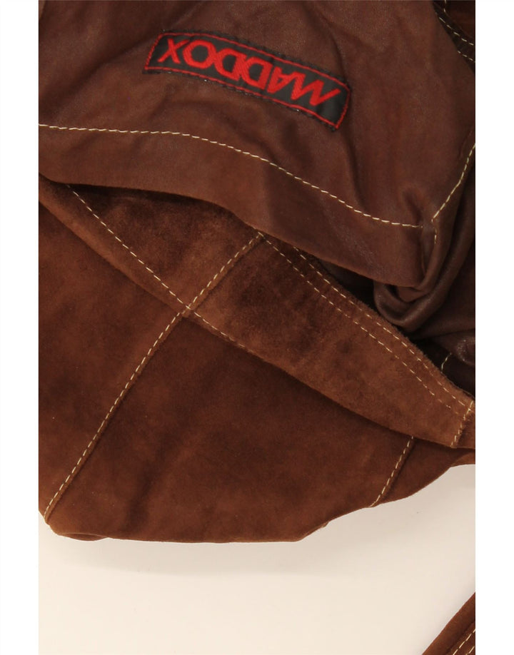 MADDOX Γυναικείο Σουέντ Μπουφάν UK 16 Large Brown Δερμάτινο