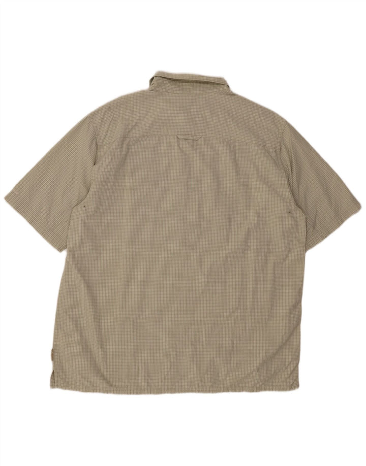 Ανδρικό κοντομάνικο πουκάμισο από τιτάνιο COLUMBIA XL Green Check Nylon