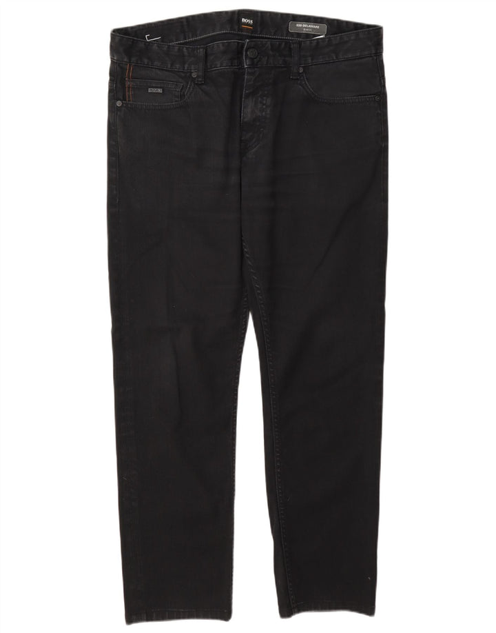 Hugo Boss Ανδρικό Delaware Slim Jeans W34 L29 Γκρι βαμβακερό