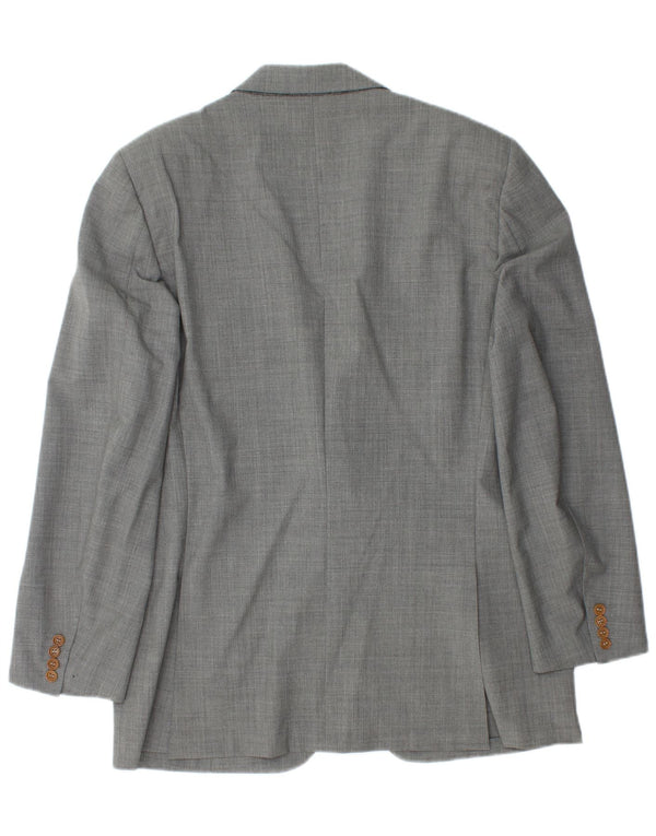 LANVIN Mens 2 Button Blazer Jacket IT 54 2XL Grey Virgin Wool