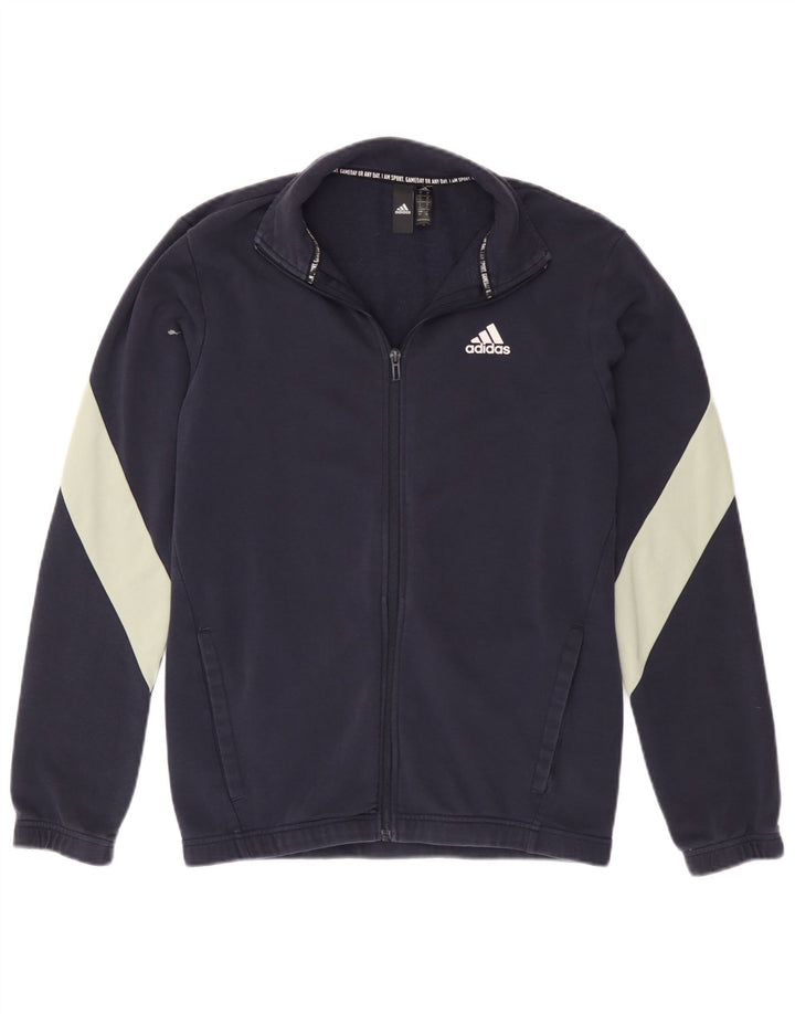 Ανδρική φόρμα Adidas Top Jacket Small Navy Blue Colourblock Βαμβακερό