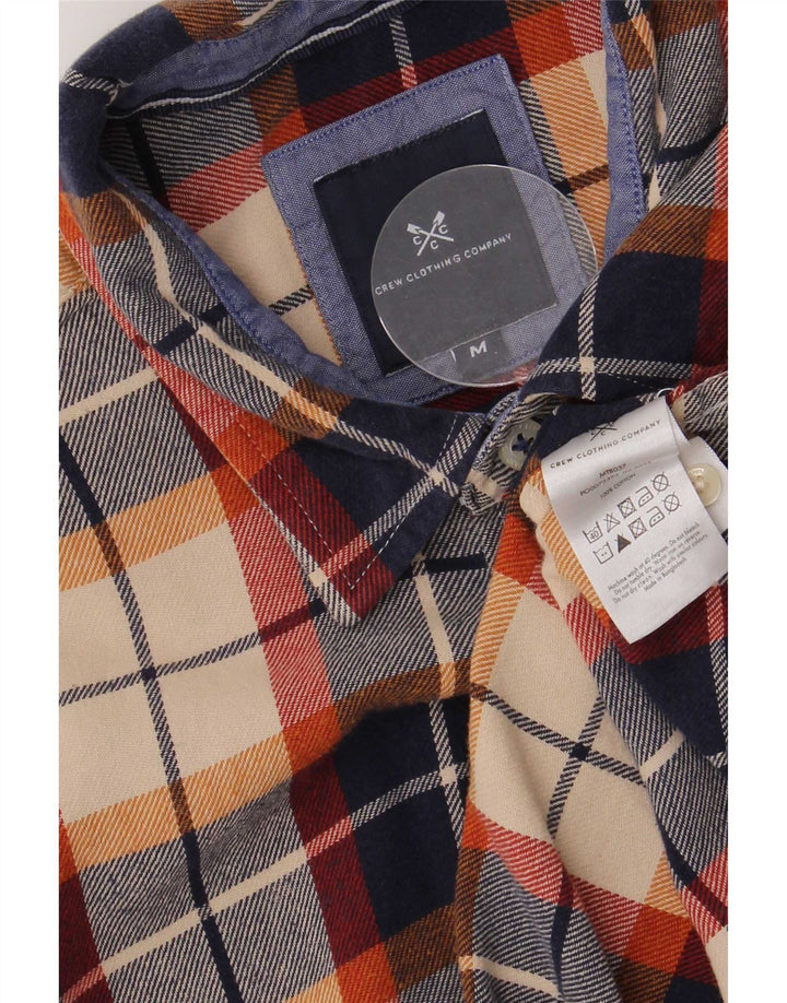 Ανδρικό φανελένιο πουκάμισο Crew Clothing, μεσαίο μπλε ναυτικό καρό βαμβακερό