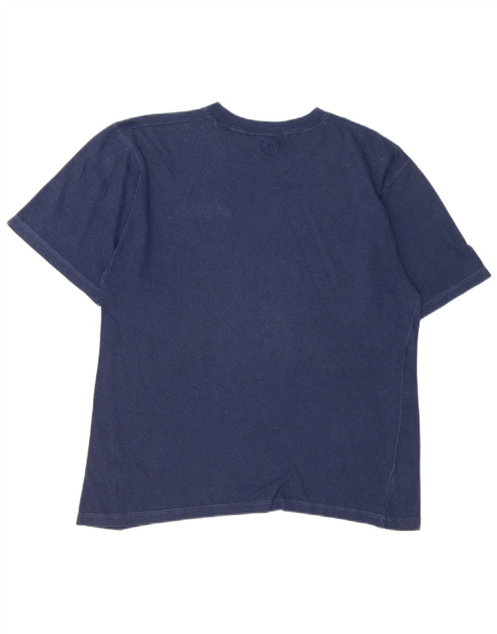 Ανδρικό T-Shirt Asics Τοπ μεσαίο μπλε ναυτικό βαμβακερό